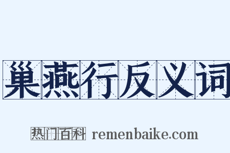 巢燕行反义词是什么意思的图片